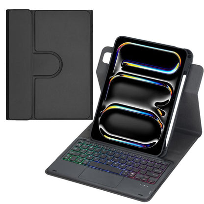 360-degree Rotation Backlight Bluetooth Keyboard Leather Tablet Case with Touchpad, For iPad Pro 11 2025 / 2024, For iPad 2025 / 2022, For iPad Air 11 2025 / iPad Pro 11 2022, For iPad 10.2 2021 / 2019 / iPad Air 3