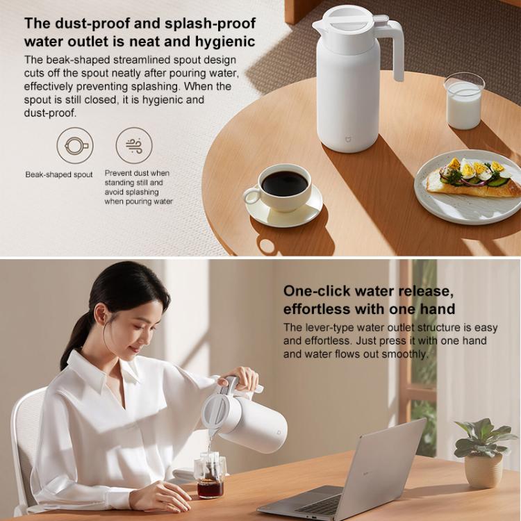 Xiaomi Mijia Stainless Steel Thermos Flask, 1.5L, 2L