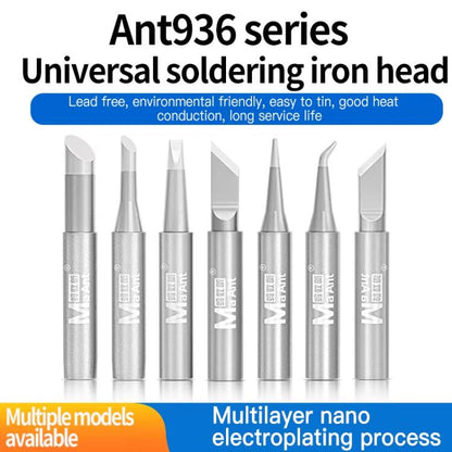 MaAnt ANT936 Series Lead-free Environmental Protection Universal Soldering Iron Tips, 1.6K, K, SK, 1.6SK, I, B, 1C, 2C, 3C, 4C, 5C, J, 0.8D, 1.2D, 1.6D, 2.4D, 3.2D