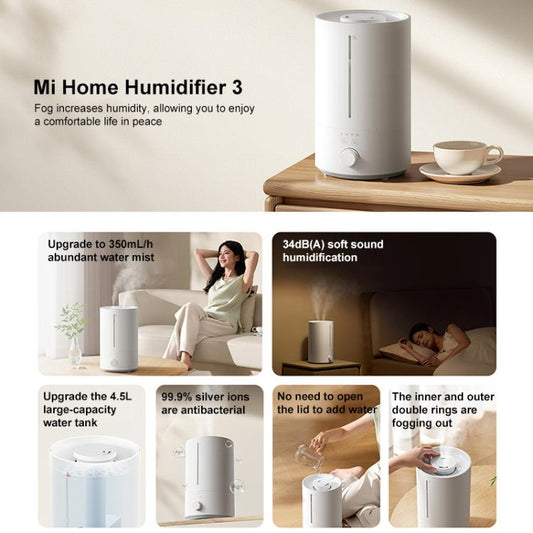 Humidificateur grande capacité 4,5 L Xiaomi Mijia 3, Humidificateur 3