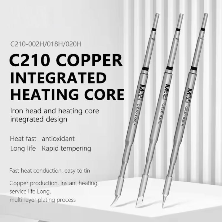 MaAnt C210 H Series Universal Copper Integrated Soldering Iron Tips for 210 / T26 Soldering Station, 018H, 002H, 020H