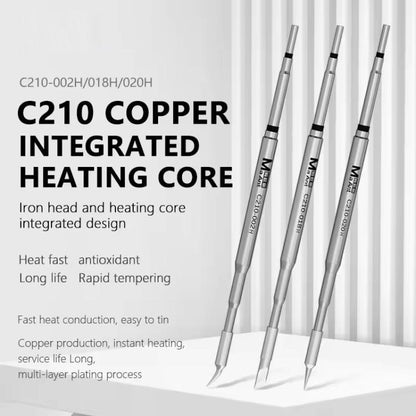 MaAnt C210 H Series Universal Copper Integrated Soldering Iron Tips for 210 / T26 Soldering Station, 018H, 002H, 020H