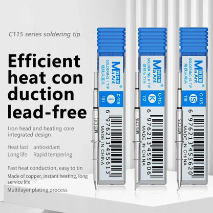 MaAnt C-115 Series Efficient Heat Conduction Lead-free Soldering Iron Tips for T210 / T26 Handles, K 112, IS 118, I 101