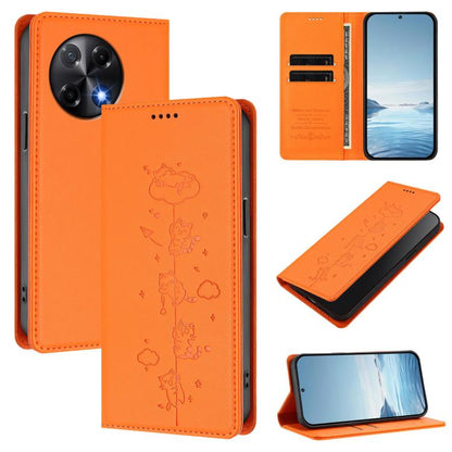 Cute Cats Embossed Magnetic RFID Vegan Leather Phone Case, For Tecno Spark 40 4G, For Tecno Pova 7 Ultra 5G, For Tecno Spark Go 1S / Go 1, For Tecno Camon 40 Pro 4G, For Tecno Camon 40 Premier, For Tecno Camon 40 4G, For Tecno Spark 30C 5G / Pop 9 5G  ...