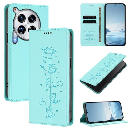 Cute Cats Embossed Magnetic RFID Vegan Leather Phone Case, For Tecno Camon 30 Premier, For Tecno Camon 30 5G / 4G, For Tecno Spark 20 Pro+ 4G, For Tecno Spark 20 Pro / Infinix Hot 40 4G, For Tecno Spark Go 2024 / 20 4G, For Tecno Pova 5 Pro 5G         ...