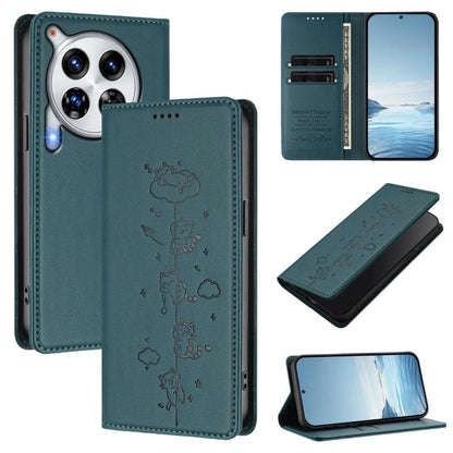 Cute Cats Embossed Magnetic RFID Vegan Leather Phone Case, For Tecno Camon 30 Premier, For Tecno Camon 30 5G / 4G, For Tecno Spark 20 Pro+ 4G, For Tecno Spark 20 Pro / Infinix Hot 40 4G, For Tecno Spark Go 2024 / 20 4G, For Tecno Pova 5 Pro 5G         ...