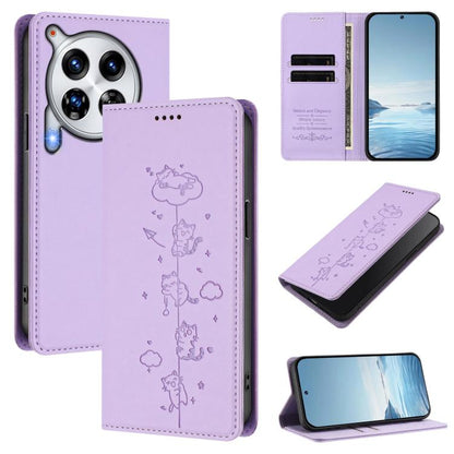 Cute Cats Embossed Magnetic RFID Vegan Leather Phone Case, For Tecno Camon 30 Premier, For Tecno Camon 30 5G / 4G, For Tecno Spark 20 Pro+ 4G, For Tecno Spark 20 Pro / Infinix Hot 40 4G, For Tecno Spark Go 2024 / 20 4G, For Tecno Pova 5 Pro 5G         ...