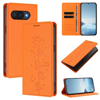 Cute Cats Embossed Magnetic RFID Vegan Leather Phone Case, For Google Pixel 11 Pro XL, For Google Pixel 11 Pro / Pixel 11, For Google Pixel 10a, For Google Pixel 10 Pro XL / Pixel 9 Pro XL, For Google Pixel 10 / 10 Pro / Pixel 9 / 9 Pro                ...