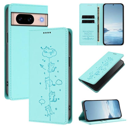 Cute Cats Embossed Magnetic RFID Vegan Leather Phone Case, For Google Pixel 11 Pro XL, For Google Pixel 11 Pro / Pixel 11, For Google Pixel 10a, For Google Pixel 10 Pro XL / Pixel 9 Pro XL, For Google Pixel 10 / 10 Pro / Pixel 9 / 9 Pro                ...