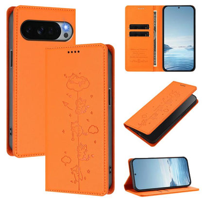 Cute Cats Embossed Magnetic RFID Vegan Leather Phone Case, For Google Pixel 11 Pro XL, For Google Pixel 11 Pro / Pixel 11, For Google Pixel 10a, For Google Pixel 10 Pro XL / Pixel 9 Pro XL, For Google Pixel 10 / 10 Pro / Pixel 9 / 9 Pro                ...