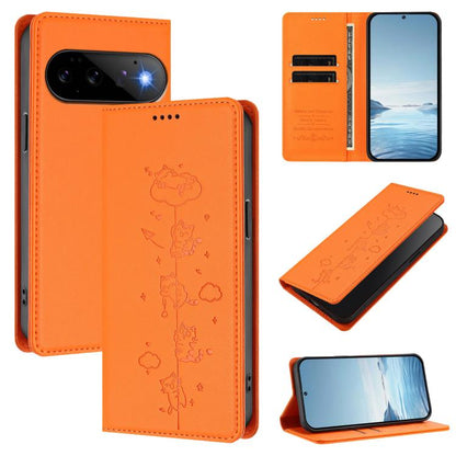 Cute Cats Embossed Magnetic RFID Vegan Leather Phone Case, For Google Pixel 11 Pro XL, For Google Pixel 11 Pro / Pixel 11, For Google Pixel 10a, For Google Pixel 10 Pro XL / Pixel 9 Pro XL, For Google Pixel 10 / 10 Pro / Pixel 9 / 9 Pro                ...