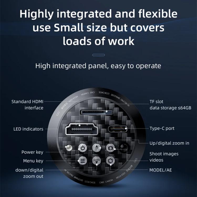 Mega-idea CX60 CMOS 4K Ultra HD Industrial Microscope Camera, Mega-idea CX60