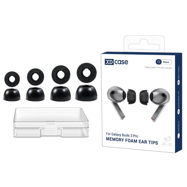 XDcase 4 Pairs Replacement Memory Foam Ear Tips, XS/S/M/L Size, 4 Pairs XS/S/M/L Size