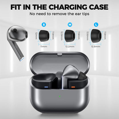 XDcase 4 Pairs Replacement Memory Foam Ear Tips, XS/S/M/L Size, 4 Pairs XS/S/M/L Size