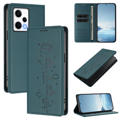Cute Cats Embossed Magnetic RFID Vegan Leather Phone Case, For Redmi K60 / K60 Pro / Xiaomi Poco F5 Pro, For Redmi Note 12S / Note 11 4G, For Redmi A2+ / Redmi A1+ / Poco C50, For Redmi Note 12 Pro 4G / Note 11 Pro 4G / 5G, For Redmi Note 12 4G Global ...