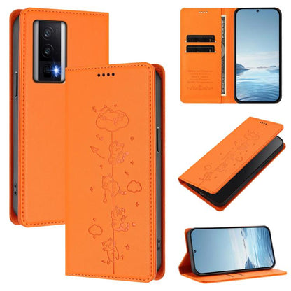 Cute Cats Embossed Magnetic RFID Vegan Leather Phone Case, For Redmi K60 / K60 Pro / Xiaomi Poco F5 Pro, For Redmi Note 12S / Note 11 4G, For Redmi A2+ / Redmi A1+ / Poco C50, For Redmi Note 12 Pro 4G / Note 11 Pro 4G / 5G, For Redmi Note 12 4G Global ...