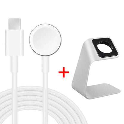 xDfind For Apple Watch Smart Watch Aluminum Alloy Charging Holder and Type-C Charger Set, Aluminum Alloy+Type-C
