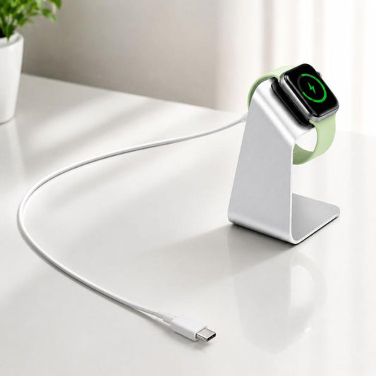 xDfind For Apple Watch Smart Watch Aluminum Alloy Charging Holder and Type-C Charger Set, Aluminum Alloy+Type-C