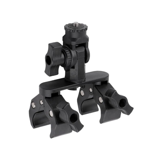 Universal Action Camera Bicycle Handlebar Double-Crab Clamp, With Adapter & Screw, Single Clamp, With Extension Rod & Adapter & Screw, With Extension Rod