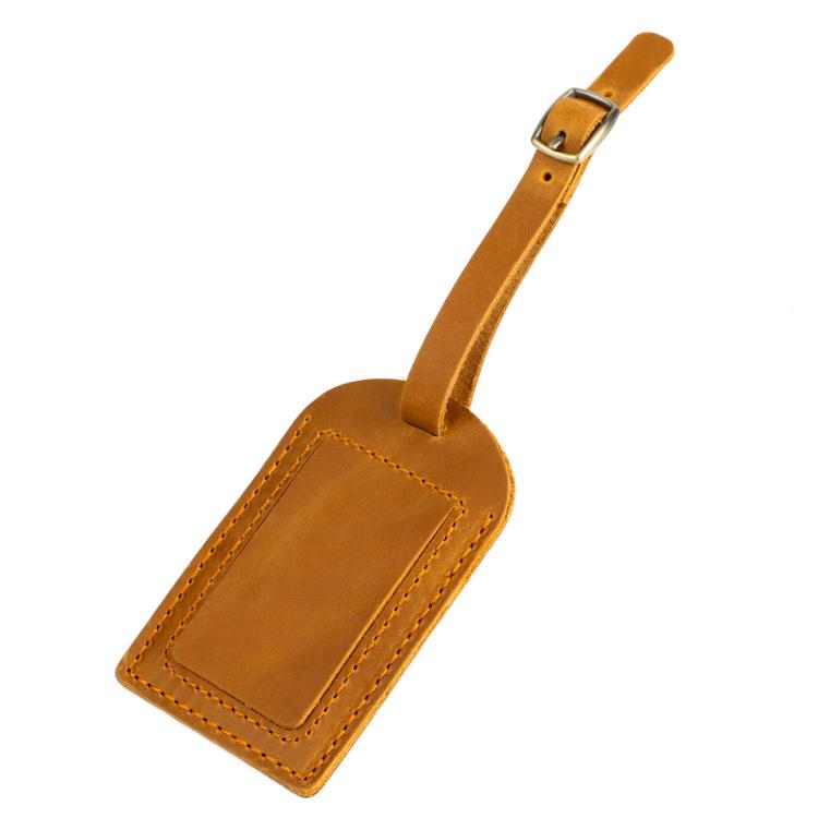 Crazy Horse Genuine Leather Luggage Tag Boarding Pass Card Holder