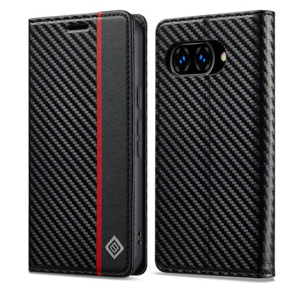 LC.IMEEKE Carbon Fiber Leather Phone Case, For Google Pixel 10a