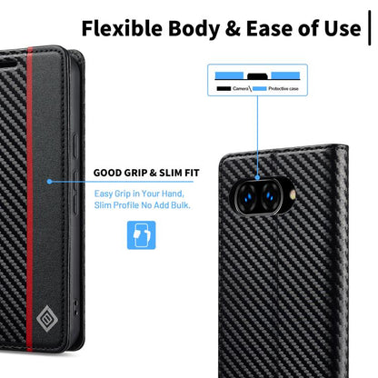 LC.IMEEKE Carbon Fiber Leather Phone Case, For Google Pixel 10a