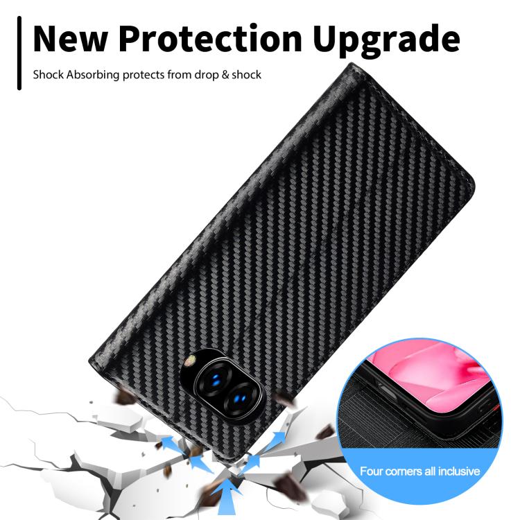 LC.IMEEKE Carbon Fiber Leather Phone Case, For Google Pixel 10a
