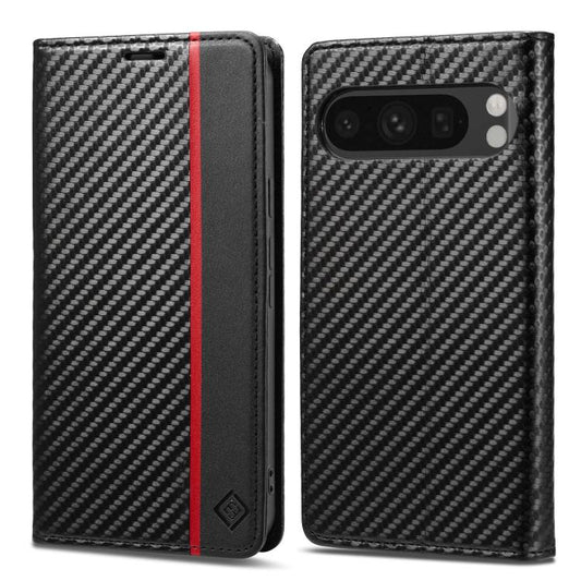 LC.IMEEKE Carbon Fiber Leather Phone Case, For Google Pixel 11 Pro XL, For Google Pixel 11 / 11 Pro, For Google Pixel 10a