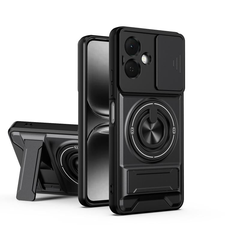 Lens Sliding Window Multifunctional Magnetic Shockproof Phone Case, For Tecno Pova 8 5G, For Tecno Spark 50 5G, For Tecno Pova Curve 2 5G, For Tecno Spark 50 4G, For Tecno Camon 50 Pro 4G, For Tecno Camon 50 4G, For Tecno Spark Go 3                    ...