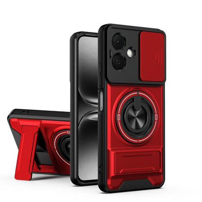 Lens Sliding Window Multifunctional Magnetic Shockproof Phone Case, For Tecno Pova 8 5G, For Tecno Spark 50 5G, For Tecno Pova Curve 2 5G, For Tecno Spark 50 4G, For Tecno Camon 50 Pro 4G, For Tecno Camon 50 4G, For Tecno Spark Go 3                    ...