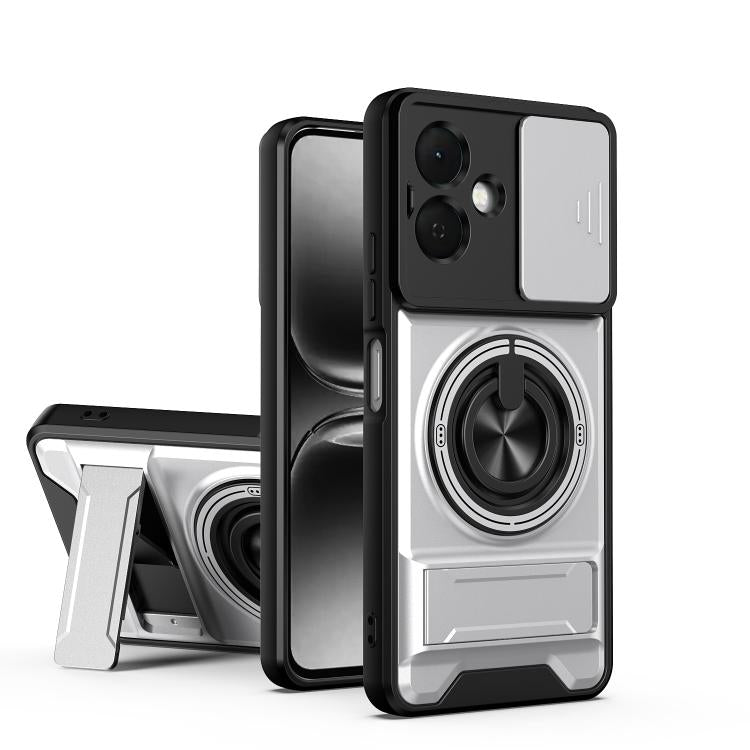 Lens Sliding Window Multifunctional Magnetic Shockproof Phone Case, For Tecno Pova 8 5G, For Tecno Spark 50 5G, For Tecno Pova Curve 2 5G, For Tecno Spark 50 4G, For Tecno Camon 50 Pro 4G, For Tecno Camon 50 4G, For Tecno Spark Go 3                    ...