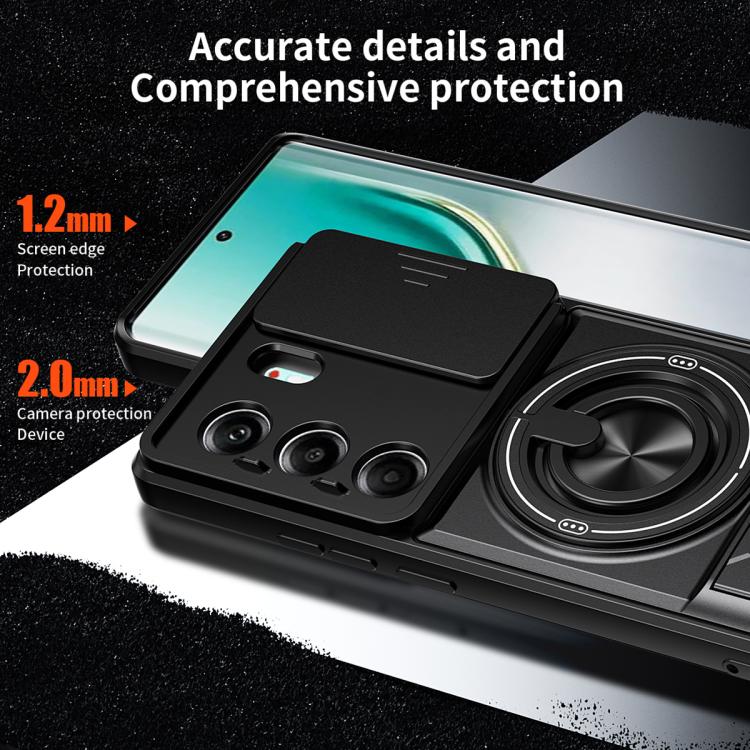 Lens Sliding Window Multifunctional Magnetic Shockproof Phone Case, For Tecno Camon 40 Pro 4G, For Tecno Camon 40 Premier 5G, For Tecno Camon 40 4G, For Tecno Spark 30 Pro 4G, For Tecno Spark 30 4G, For Tecno Spark Go 2025, For Tecno Spark 30C 4G      ...