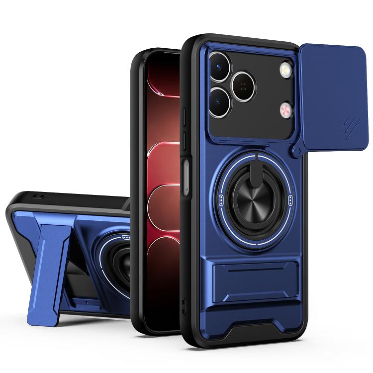 Lens Sliding Window Multifunctional Magnetic Shockproof Phone Case, For Tecno Pova 8 5G, For Tecno Spark 50 5G, For Tecno Pova Curve 2 5G, For Tecno Spark 50 4G, For Tecno Camon 50 Pro 4G, For Tecno Camon 50 4G, For Tecno Spark Go 3                    ...