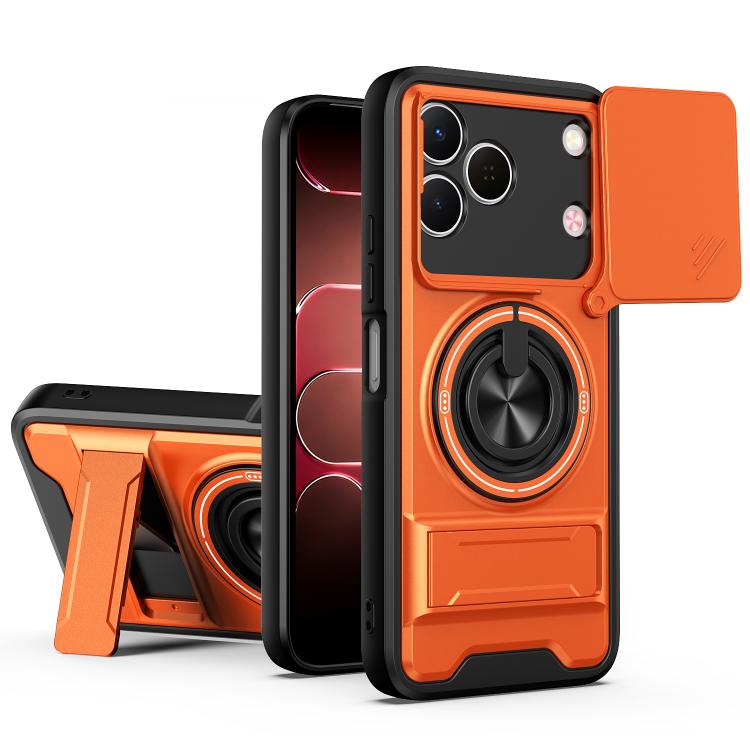 Lens Sliding Window Multifunctional Magnetic Shockproof Phone Case, For Tecno Pova 8 5G, For Tecno Spark 50 5G, For Tecno Pova Curve 2 5G, For Tecno Spark 50 4G, For Tecno Camon 50 Pro 4G, For Tecno Camon 50 4G, For Tecno Spark Go 3                    ...