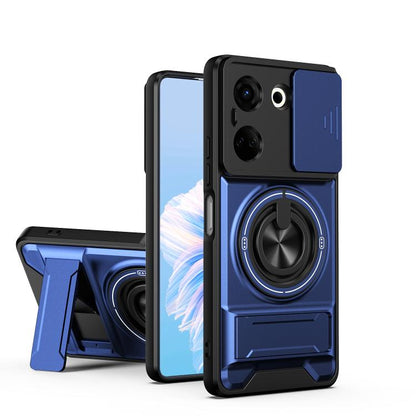 Lens Sliding Window Multifunctional Magnetic Shockproof Phone Case, For Tecno Camon 40 Premier 5G, For Tecno Camon 40 4G, For Tecno Spark 30 Pro 4G, For Tecno Spark 30 4G, For Tecno Spark Go 2025, For Tecno Spark 30C 4G, For Tecno Pova 6 Neo 4G        ...
