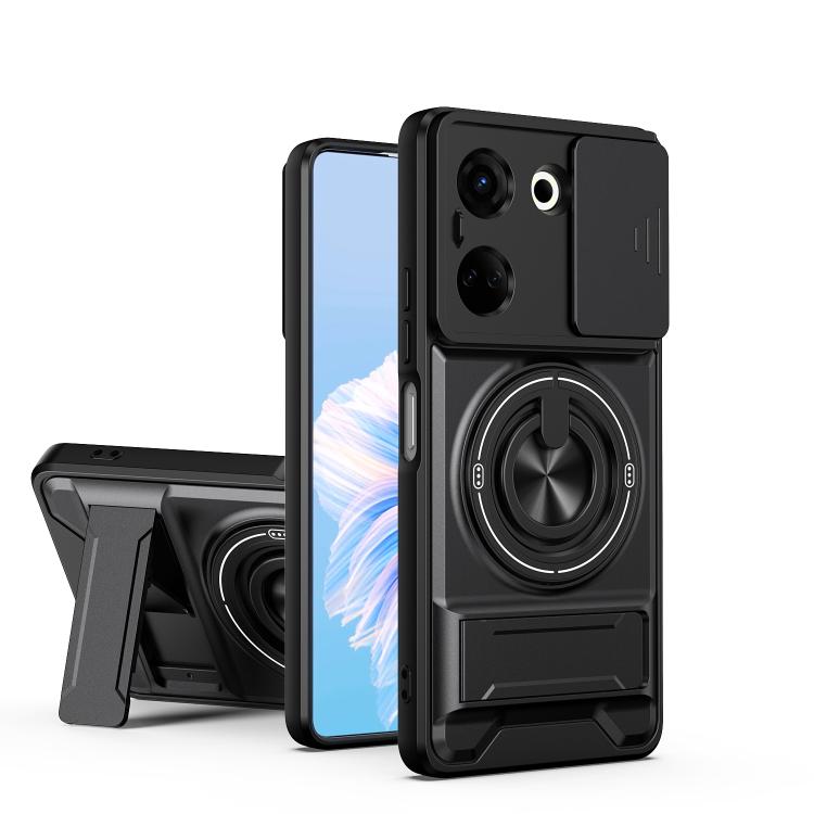 Lens Sliding Window Multifunctional Magnetic Shockproof Phone Case, For Tecno Camon 40 Premier 5G, For Tecno Camon 40 4G, For Tecno Spark 30 Pro 4G, For Tecno Spark 30 4G, For Tecno Spark Go 2025, For Tecno Spark 30C 4G, For Tecno Pova 6 Neo 4G        ...