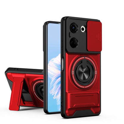 Lens Sliding Window Multifunctional Magnetic Shockproof Phone Case, For Tecno Camon 40 Premier 5G, For Tecno Camon 40 4G, For Tecno Spark 30 Pro 4G, For Tecno Spark 30 4G, For Tecno Spark Go 2025, For Tecno Spark 30C 4G, For Tecno Pova 6 Neo 4G        ...