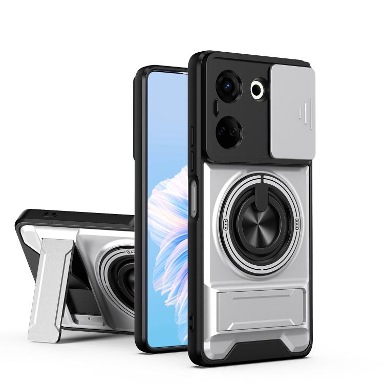 Lens Sliding Window Multifunctional Magnetic Shockproof Phone Case, For Tecno Camon 40 Premier 5G, For Tecno Camon 40 4G, For Tecno Spark 30 Pro 4G, For Tecno Spark 30 4G, For Tecno Spark Go 2025, For Tecno Spark 30C 4G, For Tecno Pova 6 Neo 4G        ...