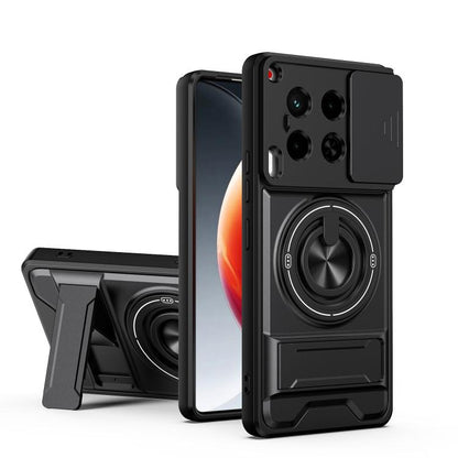 Lens Sliding Window Multifunctional Magnetic Shockproof Phone Case, For Tecno Camon 40 Premier 5G, For Tecno Camon 40 4G, For Tecno Spark 30 Pro 4G, For Tecno Spark 30 4G, For Tecno Spark Go 2025, For Tecno Spark 30C 4G, For Tecno Pova 6 Neo 4G        ...