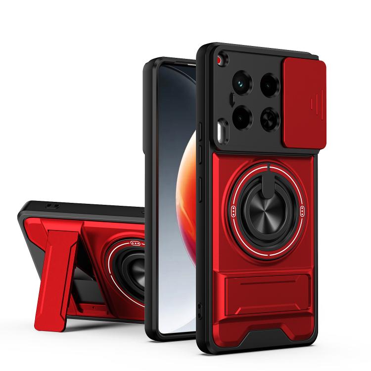 Lens Sliding Window Multifunctional Magnetic Shockproof Phone Case, For Tecno Camon 40 Premier 5G, For Tecno Camon 40 4G, For Tecno Spark 30 Pro 4G, For Tecno Spark 30 4G, For Tecno Spark Go 2025, For Tecno Spark 30C 4G, For Tecno Pova 6 Neo 4G        ...