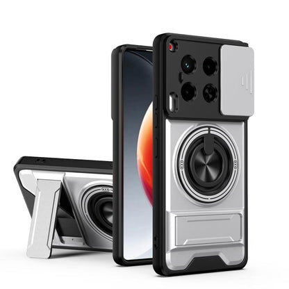 Lens Sliding Window Multifunctional Magnetic Shockproof Phone Case, For Tecno Camon 40 Premier 5G, For Tecno Camon 40 4G, For Tecno Spark 30 Pro 4G, For Tecno Spark 30 4G, For Tecno Spark Go 2025, For Tecno Spark 30C 4G, For Tecno Pova 6 Neo 4G        ...