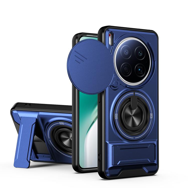 Lens Sliding Window Multifunctional Magnetic Shockproof Phone Case, For Tecno Camon 40 Premier 5G, For Tecno Camon 40 4G, For Tecno Spark 30 Pro 4G, For Tecno Spark 30 4G, For Tecno Spark Go 2025, For Tecno Spark 30C 4G, For Tecno Pova 6 Neo 4G        ...