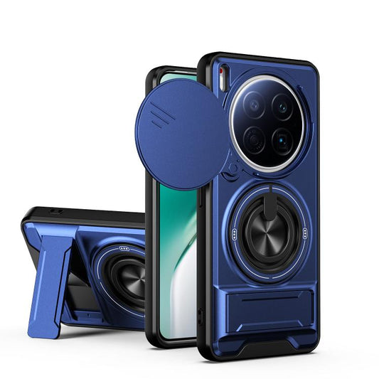 Lens Sliding Window Multifunctional Magnetic Shockproof Phone Case, For Tecno Camon 40 Premier 5G, For Tecno Camon 40 4G, For Tecno Spark 30 Pro 4G, For Tecno Spark 30 4G, For Tecno Spark Go 2025, For Tecno Spark 30C 4G, For Tecno Pova 6 Neo 4G        ...