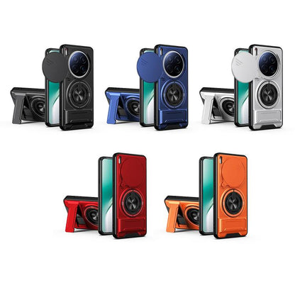 Lens Sliding Window Multifunctional Magnetic Shockproof Phone Case, For Tecno Camon 40 Premier 5G, For Tecno Camon 40 4G, For Tecno Spark 30 Pro 4G, For Tecno Spark 30 4G, For Tecno Spark Go 2025, For Tecno Spark 30C 4G, For Tecno Pova 6 Neo 4G        ...