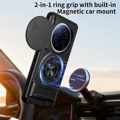 Lens Sliding Window Multifunctional Magnetic Shockproof Phone Case, For Tecno Camon 40 Premier 5G, For Tecno Camon 40 4G, For Tecno Spark 30 Pro 4G, For Tecno Spark 30 4G, For Tecno Spark Go 2025, For Tecno Spark 30C 4G, For Tecno Pova 6 Neo 4G        ...