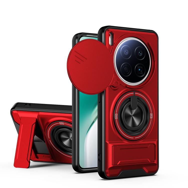 Lens Sliding Window Multifunctional Magnetic Shockproof Phone Case, For Tecno Camon 40 Premier 5G, For Tecno Camon 40 4G, For Tecno Spark 30 Pro 4G, For Tecno Spark 30 4G, For Tecno Spark Go 2025, For Tecno Spark 30C 4G, For Tecno Pova 6 Neo 4G        ...