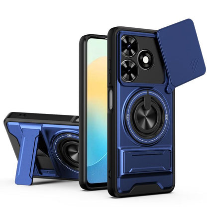 Lens Sliding Window Multifunctional Magnetic Shockproof Phone Case, For Tecno Pova 8 5G, For Tecno Spark 50 5G, For Tecno Pova Curve 2 5G, For Tecno Spark 50 4G, For Tecno Camon 50 Pro 4G, For Tecno Camon 50 4G, For Tecno Spark Go 3                    ...