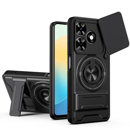 Lens Sliding Window Multifunctional Magnetic Shockproof Phone Case, For Tecno Pova 8 5G, For Tecno Spark 50 5G, For Tecno Pova Curve 2 5G, For Tecno Spark 50 4G, For Tecno Camon 50 Pro 4G, For Tecno Camon 50 4G, For Tecno Spark Go 3                    ...