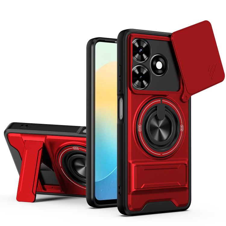 Lens Sliding Window Multifunctional Magnetic Shockproof Phone Case, For Tecno Pova 8 5G, For Tecno Spark 50 5G, For Tecno Pova Curve 2 5G, For Tecno Spark 50 4G, For Tecno Camon 50 Pro 4G, For Tecno Camon 50 4G, For Tecno Spark Go 3                    ...
