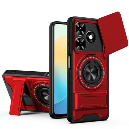 Lens Sliding Window Multifunctional Magnetic Shockproof Phone Case, For Tecno Pova 8 5G, For Tecno Spark 50 5G, For Tecno Pova Curve 2 5G, For Tecno Spark 50 4G, For Tecno Camon 50 Pro 4G, For Tecno Camon 50 4G, For Tecno Spark Go 3                    ...